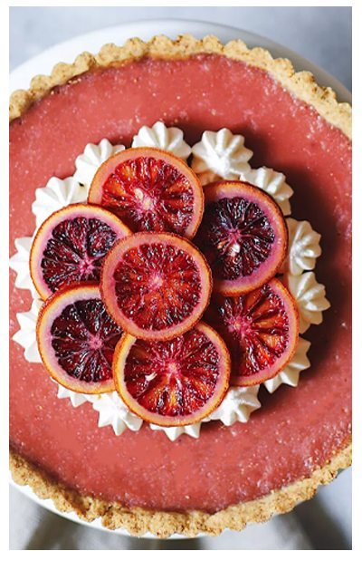 Blood Orange and Hibiscus Curd Tart