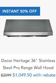 Shop Dacor Heritage 36 Stainless Steel Pro Range Wall Hood