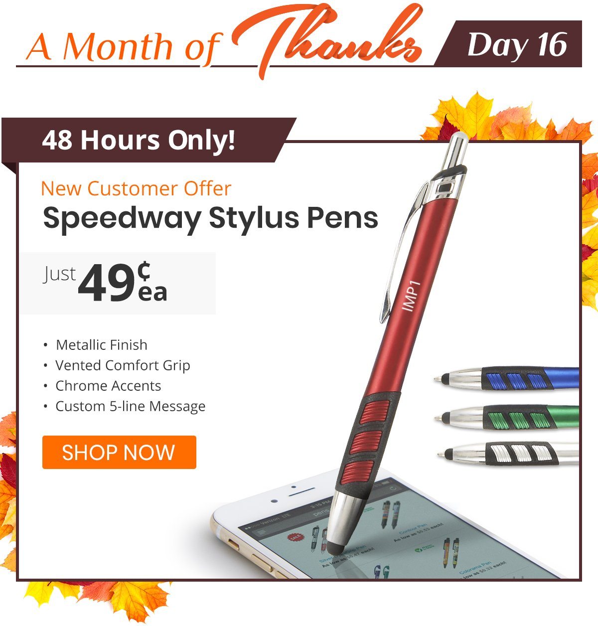 Speedway Stylus Pens for only 49¢ each!