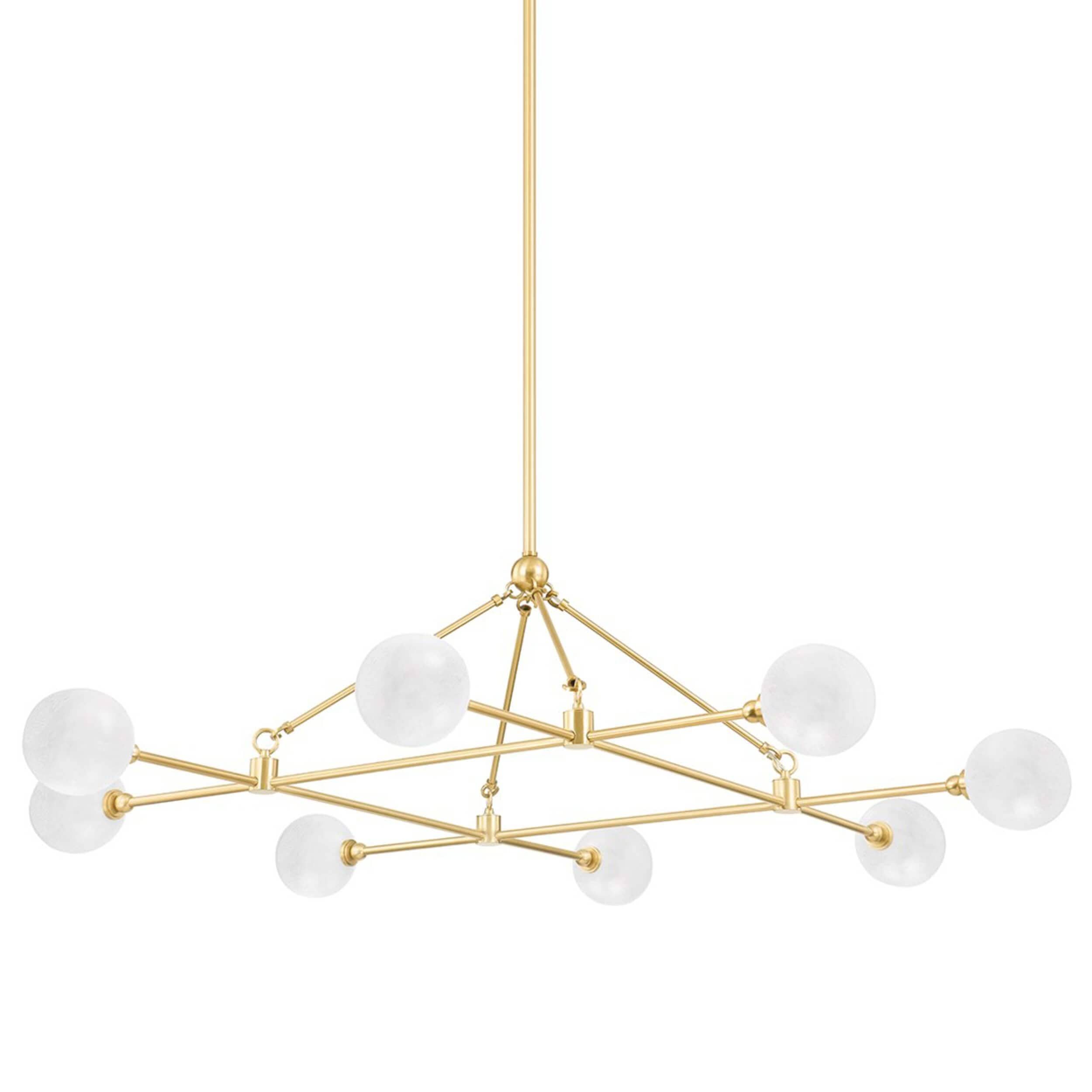 Image of Andrews Chandelier, Aged Brass
