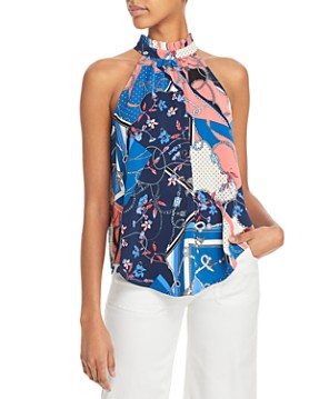 Scarf Print Sleeveless Top - 100% Exclusive
