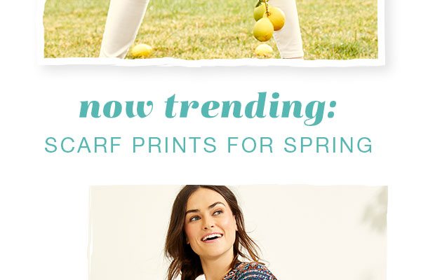 Now trending: scarf prints for spring.