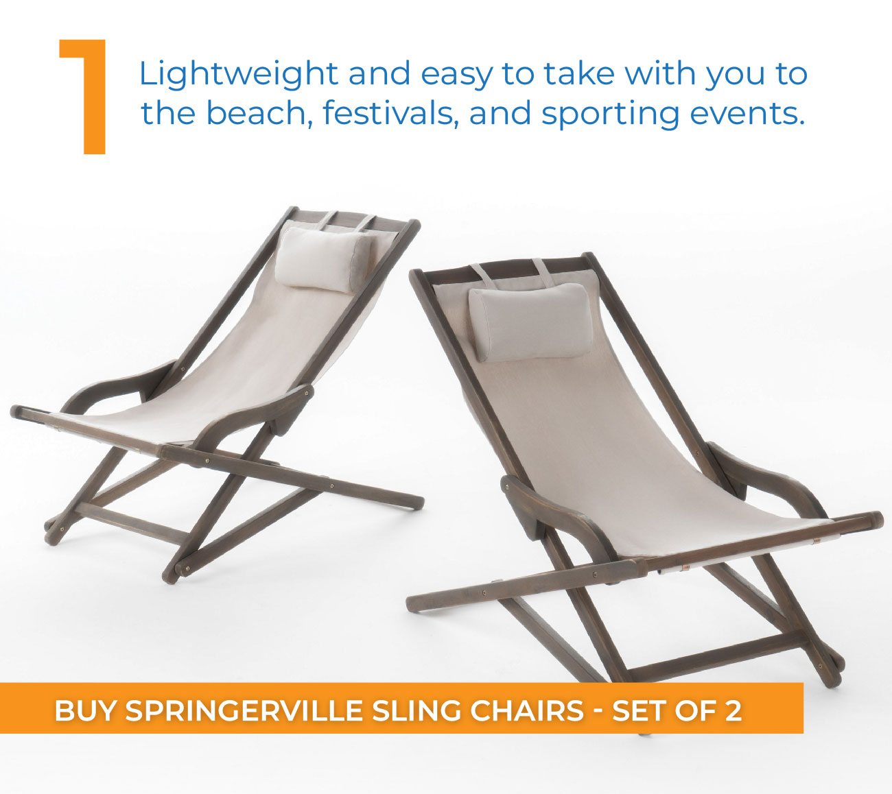 Set of 2 Springerville Sling Chairs