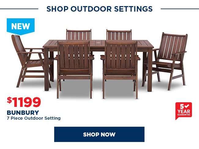 Shop our Outdoor Settings