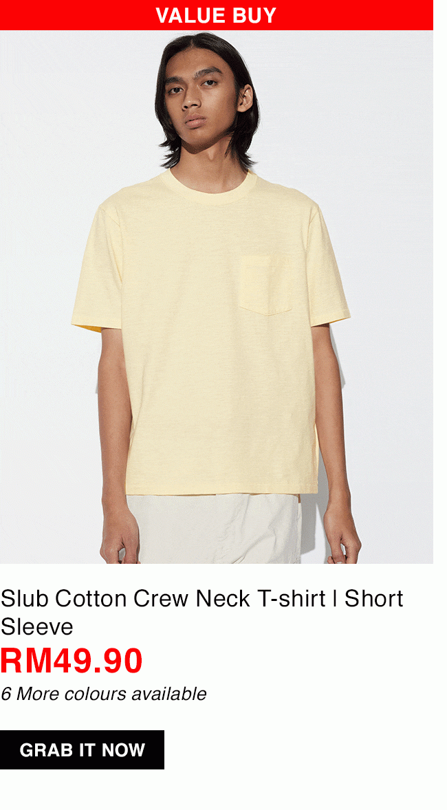 Slub cotton short sleeve T-shirt