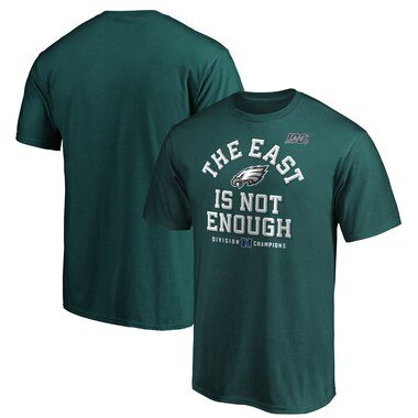 Philadelphia Eagles NFL Pro Line by Fanatics Branded 2019 NFC East Division Champions Cover Two T-Shirt - Midnight Green