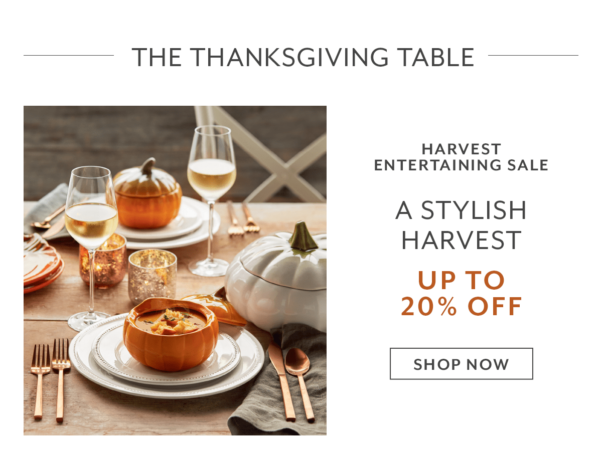 Harvest Entertaining Sale