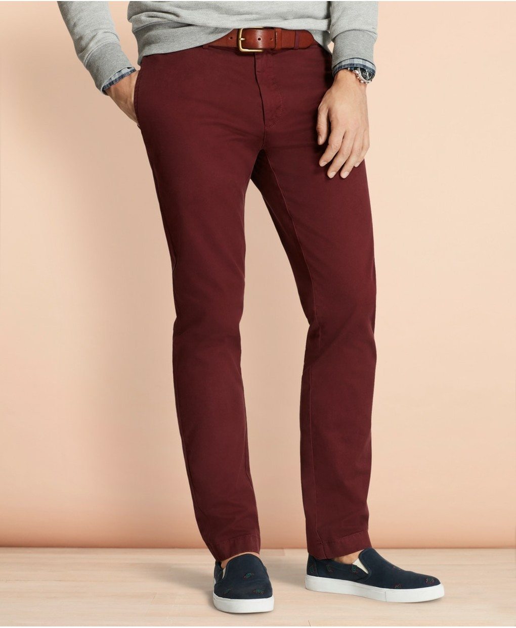 Slim-Fit Garment-Dyed Stretch Chinos