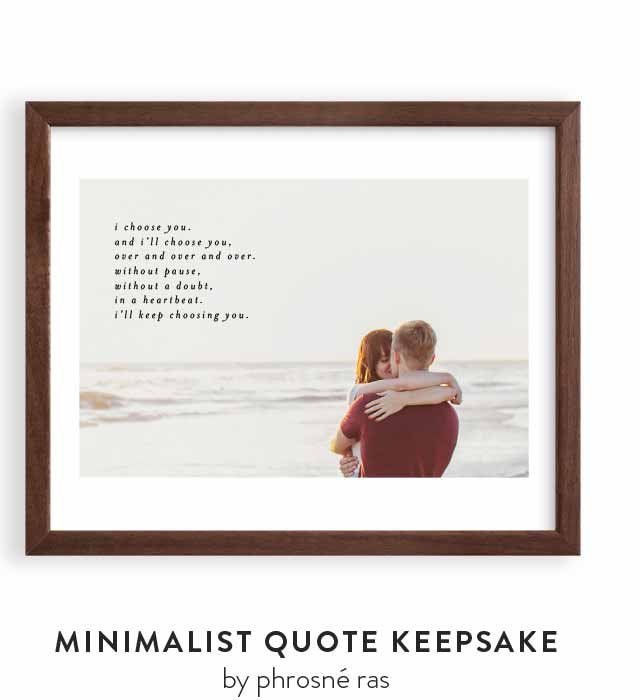 Minimalist Quote Keepsake