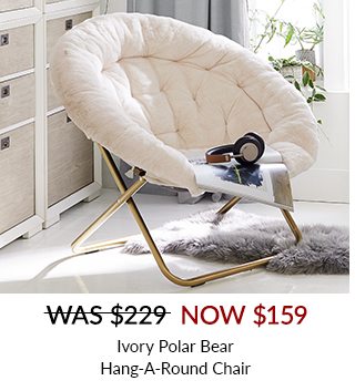 IVORY POLAR BEAN HANG-A-ROUND CHAIR WAS 229 NOW 159