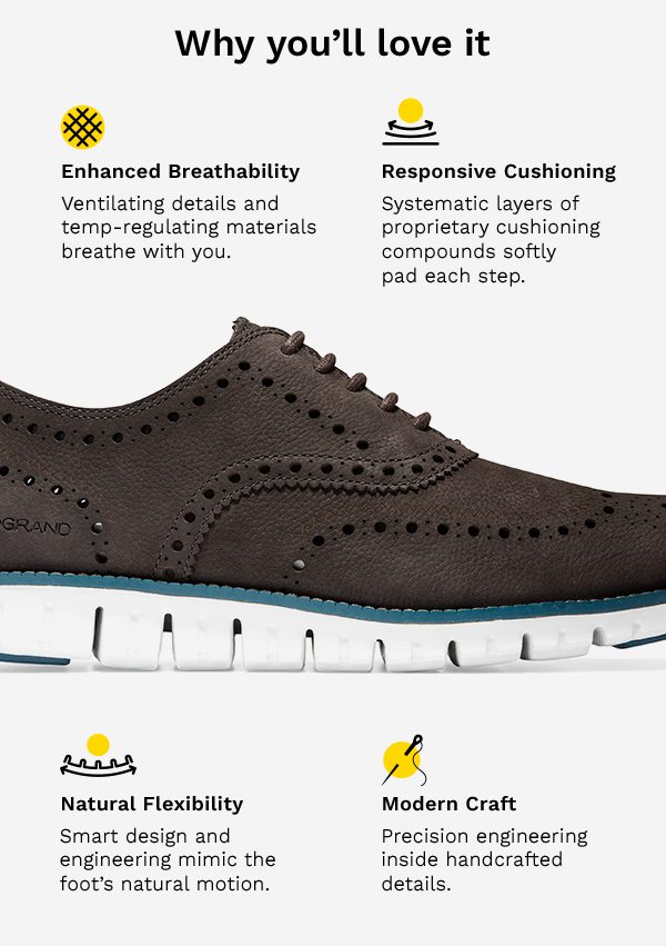 Why you'll love it | Enhanced breathability | Responsive cushioning | Natural flexibility | Modern craft