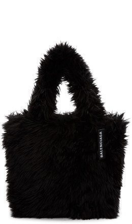 Balenciaga - Black Xxs Faux Fur Everyday Tote