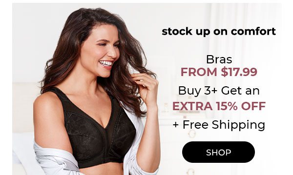 Shop Bras from $17.99, Buy 3+ Get 15% Off & Ship Free