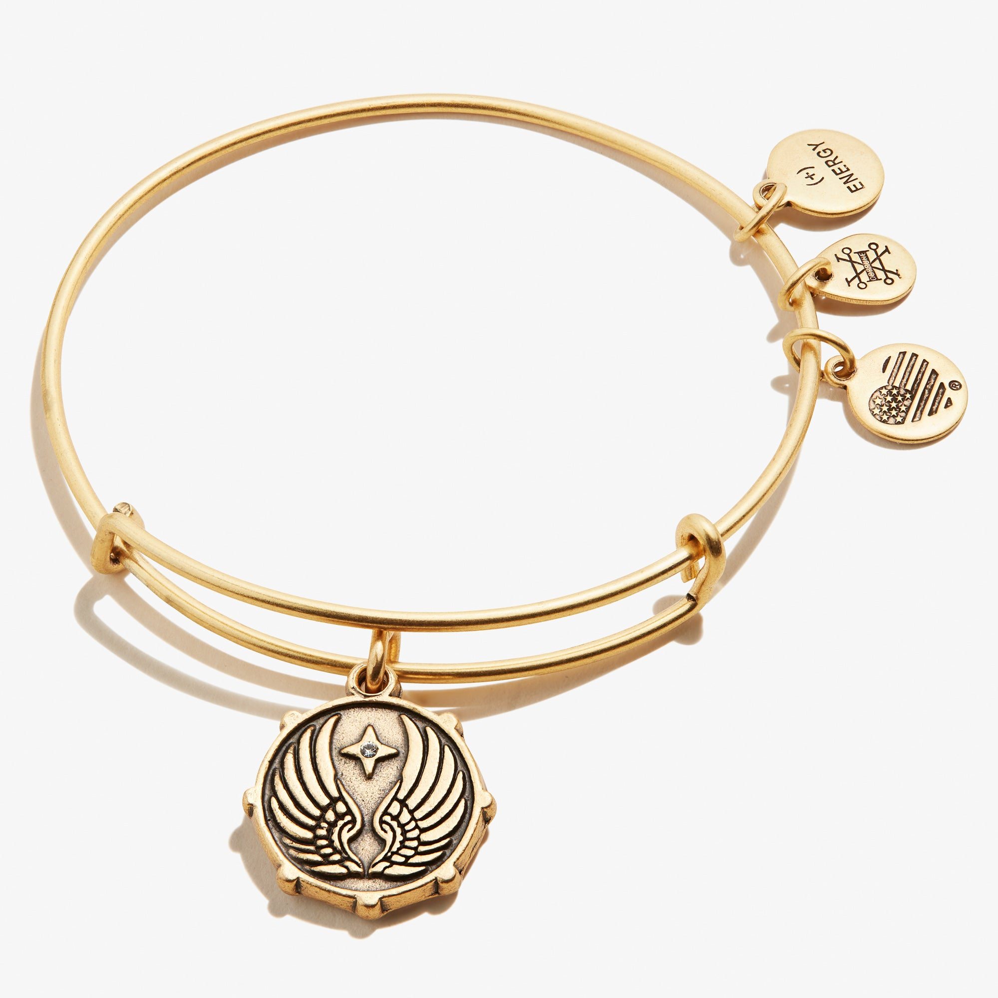 Guardian Angel Wings Charm Bangle