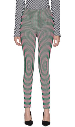 Paolina Russo - SSENSE Exclusive Pink & Green Illusion Knit Bullseye Leggings
