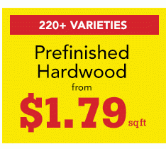 Prefinished Hardwood from $1.79/sqft
