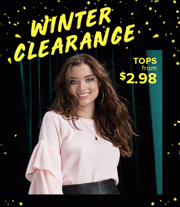 Shop Clearance Tops from $2.98