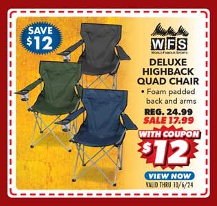 World Famous Sports Deluxe Highback Quad Chair