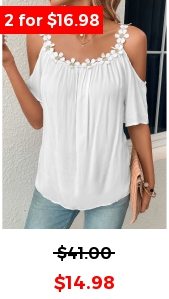 White Patchwork Half Sleeve Scoop Neck Blouse