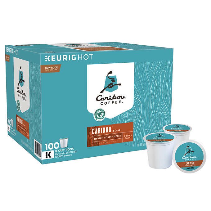 Green Mountain Caribou Coffee, Medium Roast, 100 K-Cup Pods