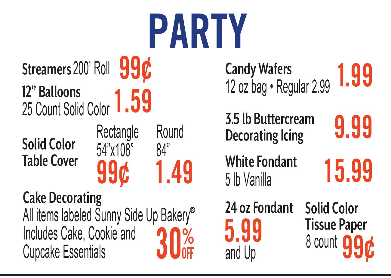 Select Categories of Party On Sale