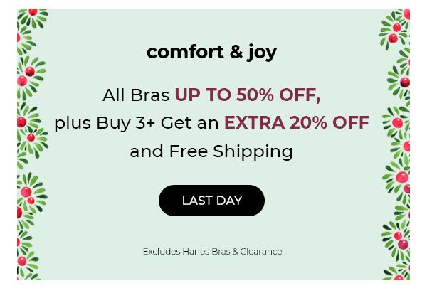 Bras up to 50% off, Buy 3+ Get 20% Off & Ship Free Ends Today