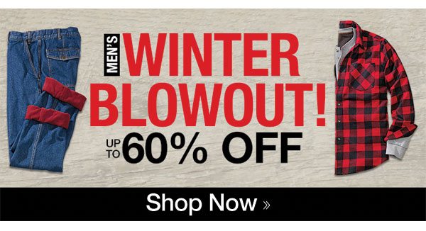 Men's Winter Blowout up to 60% OFF!