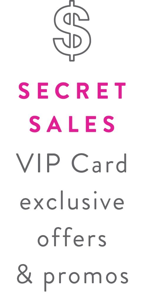 SECRET SALES - VIP Card exclusive offers & promos