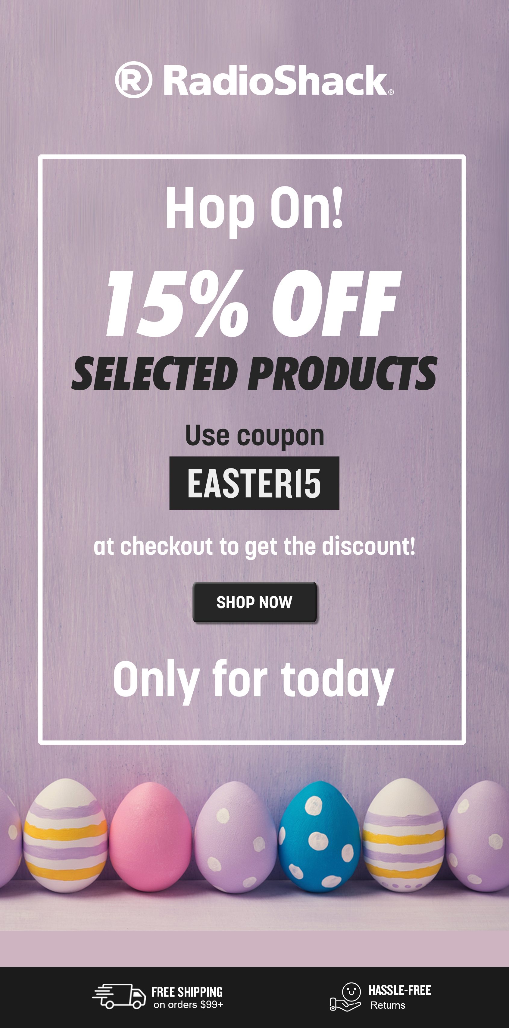 15% OFF SELECTED PRODUCTS