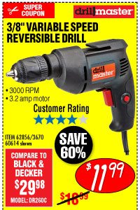 3/8 in. Variable Speed Reversible Drill