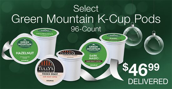 Select Green Mountain K-Cup Pods 96-Count $46.99 Delivered