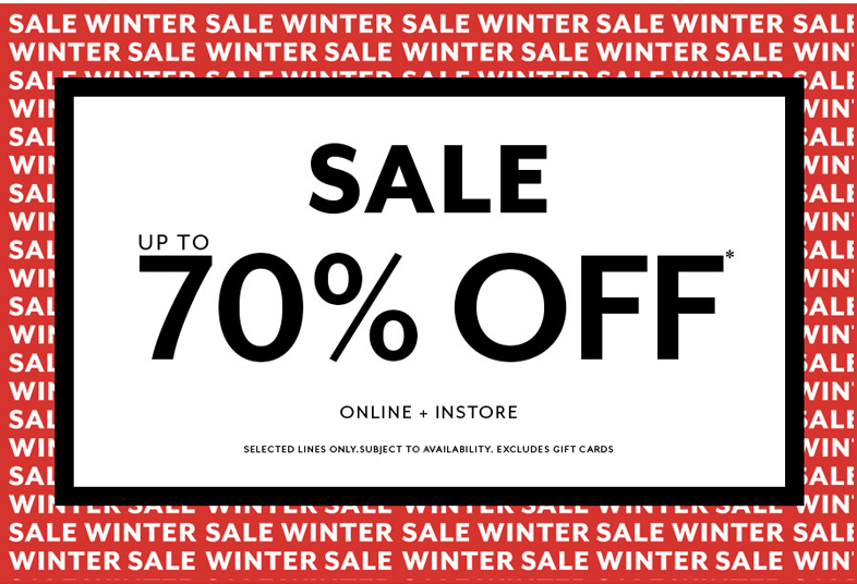 up to 70% off sale