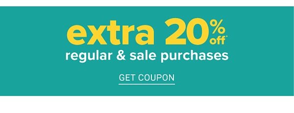 Extra 20% off regular & sale purchases. Get coupon.