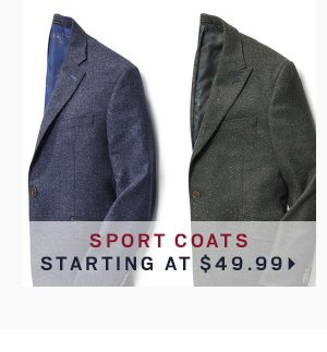 Clearance Sport Coats starting at $49.99 >