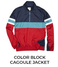 COLOR BLOCK CAGOULE JACKET