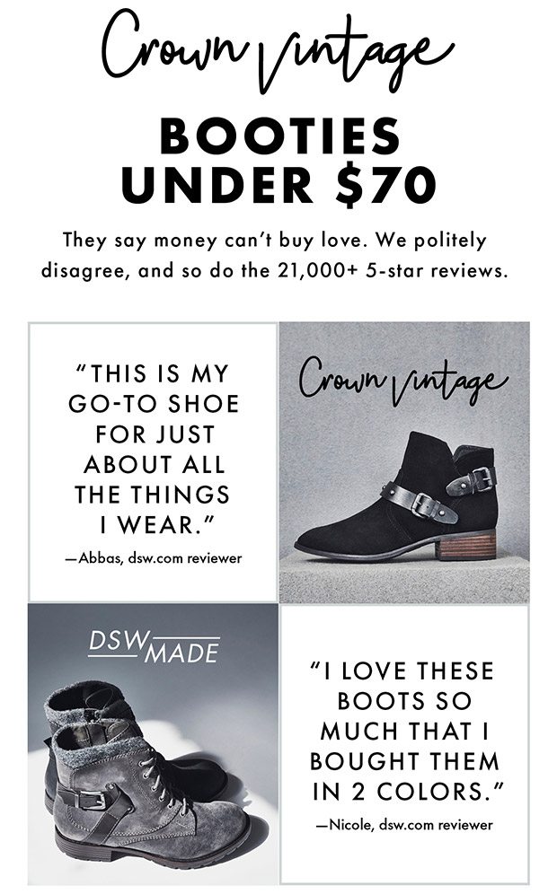 BOOTIES UNDER $70