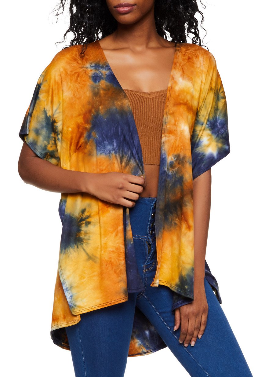 Tie Dye Split Side Kimono