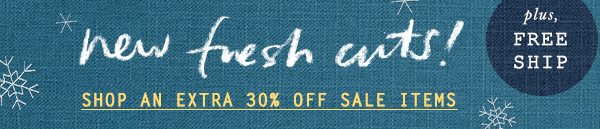 Shop 30% off sale items.