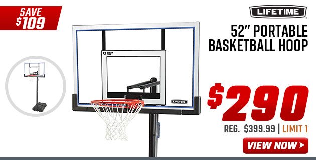 Lifetime 52″ Portable Basketball Hoop