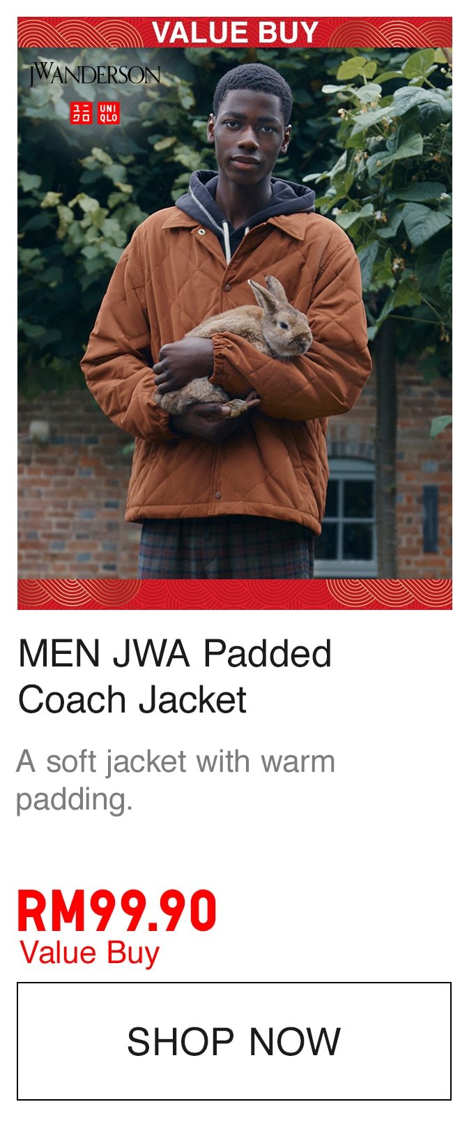 MEN JWA Padded Coach Jacket