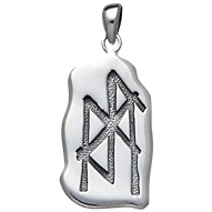 White Bronze Rune Pendant