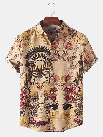 Cotton Tribal Pattern Vintage Shirt