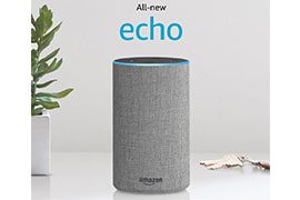 Amazon Echo (2nd Gen) Bluetooth Wireless Smart Speaker (3 Fabric Color Options) w/ Dolby Processing