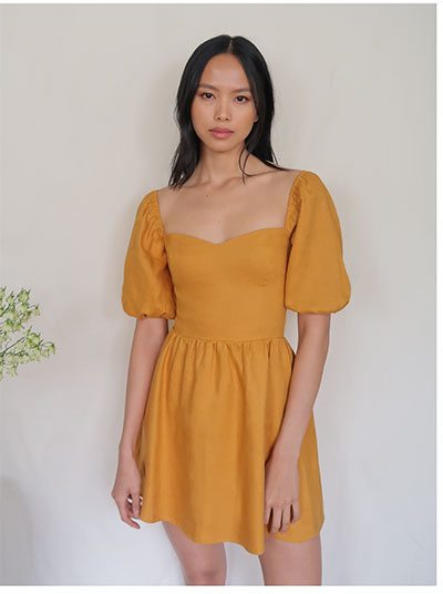 Harris Dress in Ochre