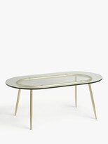 John Lewis & Partners + Swoon Urella Glass Coffee Table, Clear/Gold