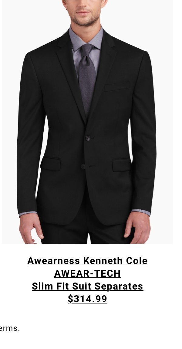 Awearness Kenneth Cole AWEARTECH Slim Fit Suit Separates 314.99