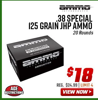 Ammo, Inc. .38 Special 125 Grain JHP Ammo