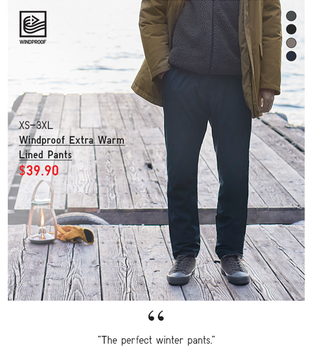 PDP 7 - MEN WINDPROOF EXTRA WARM LINED PANTS
