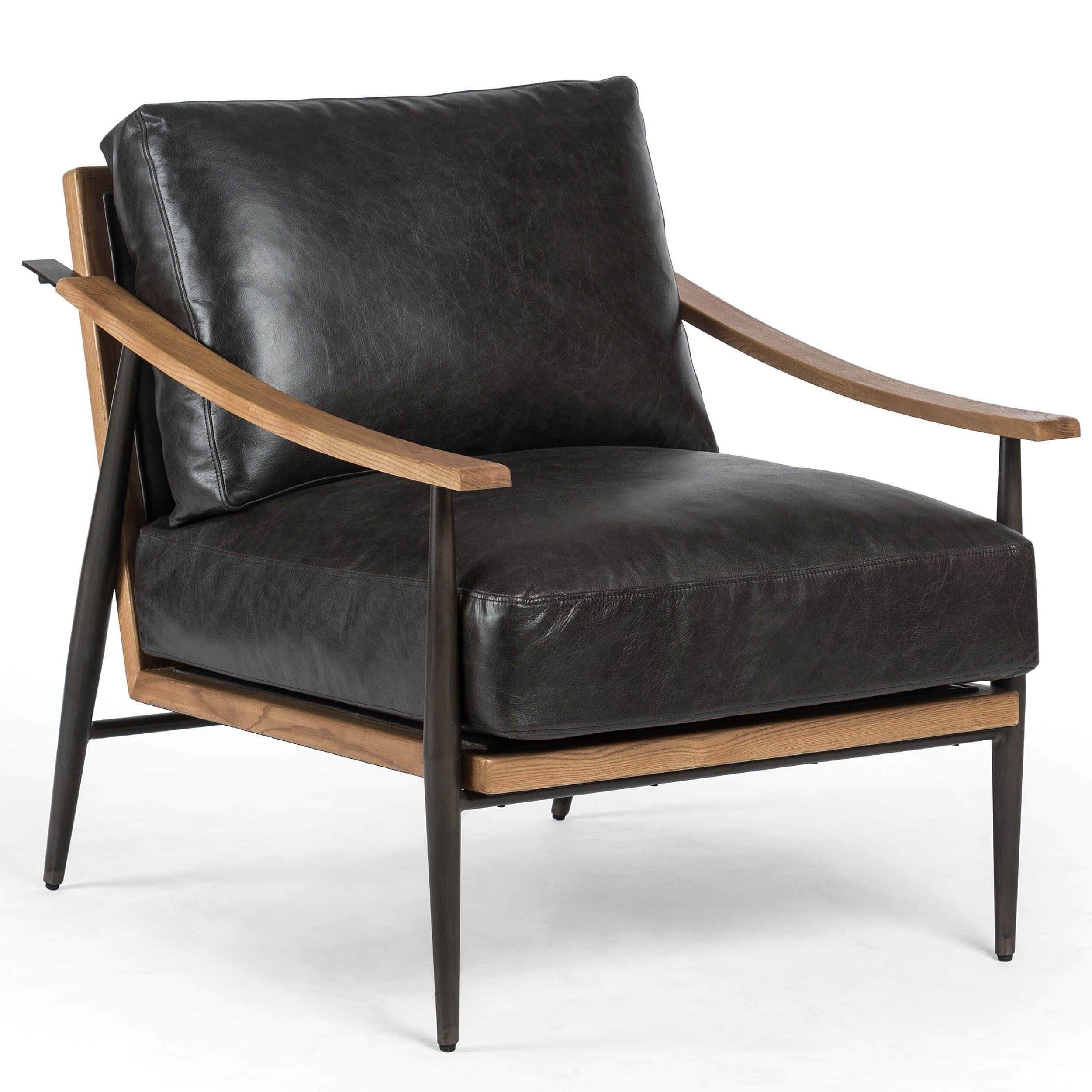 Image of Kennedy Leather Chair, Sonoma Black