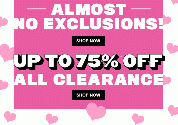 Up to 75% Off All Clearance